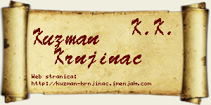 Kuzman Krnjinac vizit kartica